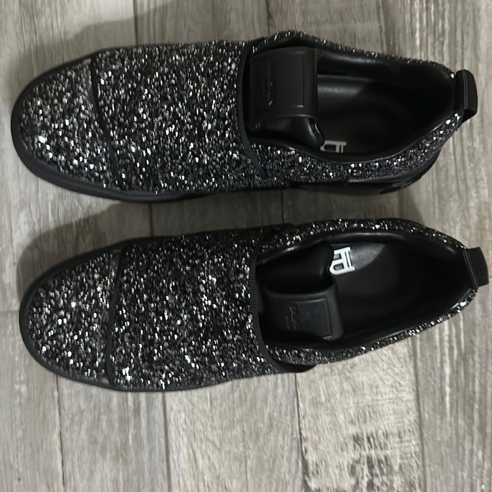 Balmain glitter lace less sneakers